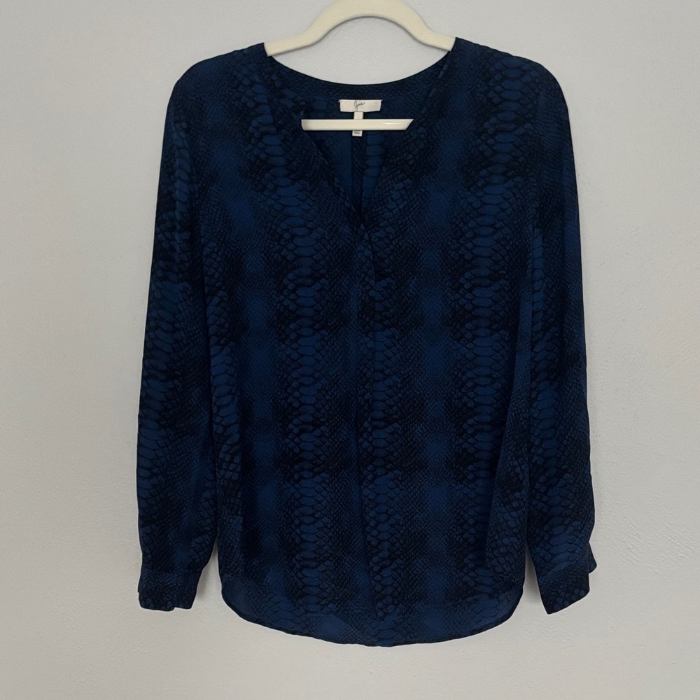 Joie Silk Python Print Blouse